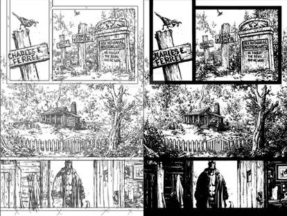 Hellboy Issue1 page 1 pencils and inks