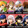 Top 16 Character roster for SSB4