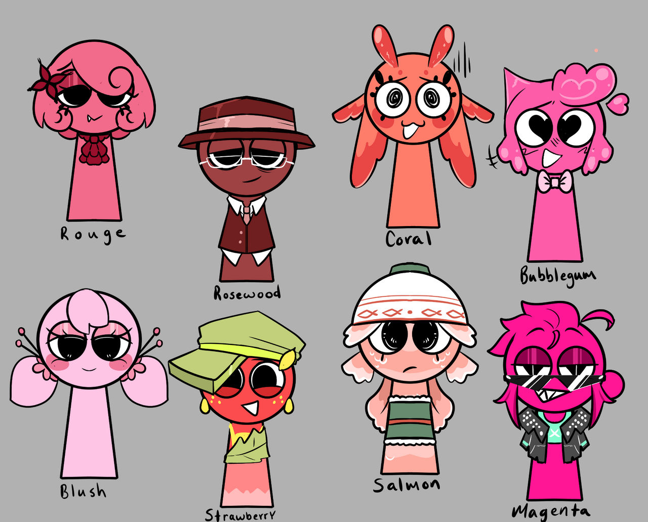 Sprunki Collection Pink - 8/8 Open (5$ Each) by XxDollieFluffxX on ...