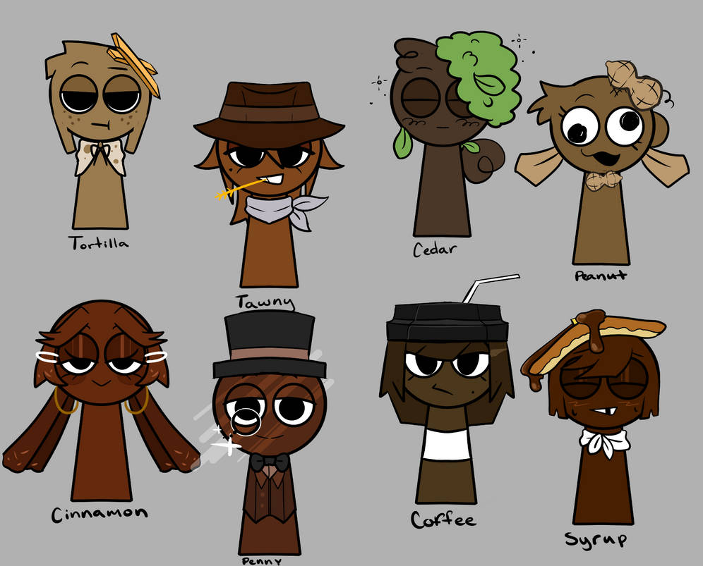 Sprunki Collection Brown - 1-8 - 5$ USD by i-Chrystophylux on DeviantArt