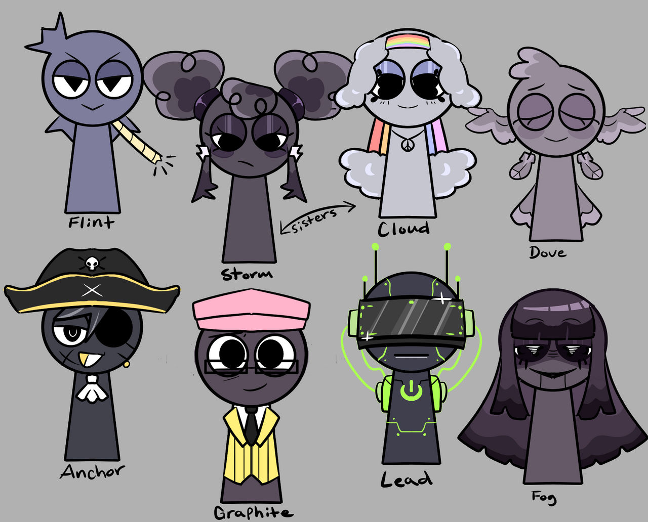 Sprunki Collection Gray - 7/8 Open - 5$ USD by XxDollieFluffxX on ...