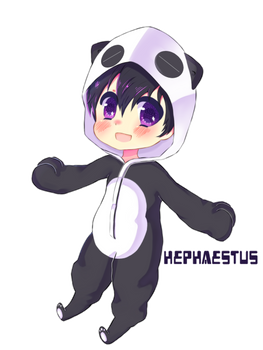 (OC) Panda-Kun By SebastianVice