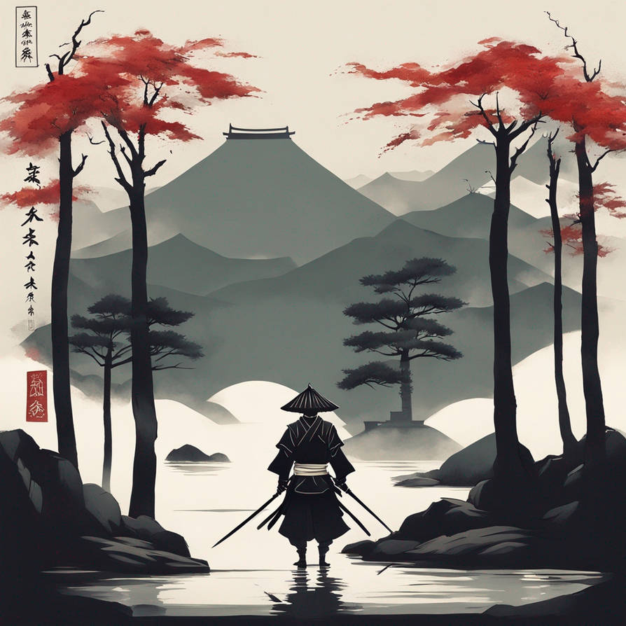 Simple samurai art by Wasii27 on DeviantArt