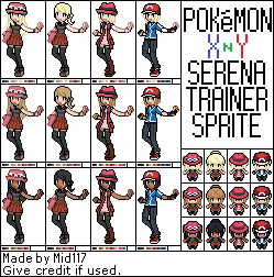 Pokemon X and Y Serena Trainer Sprite