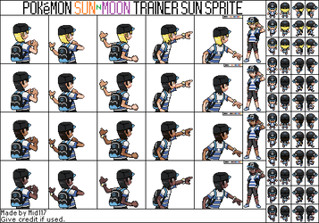 Pokemon Sun and Moon Trainer Sun Sprite