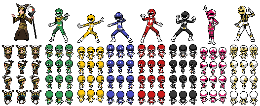 Mighty Morphin Power Rangers Trainer Sprites by mid117 on DeviantArt