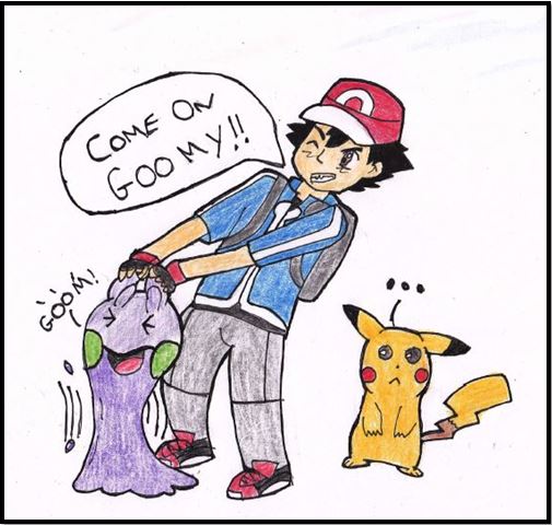 Ash catches a Goomy!