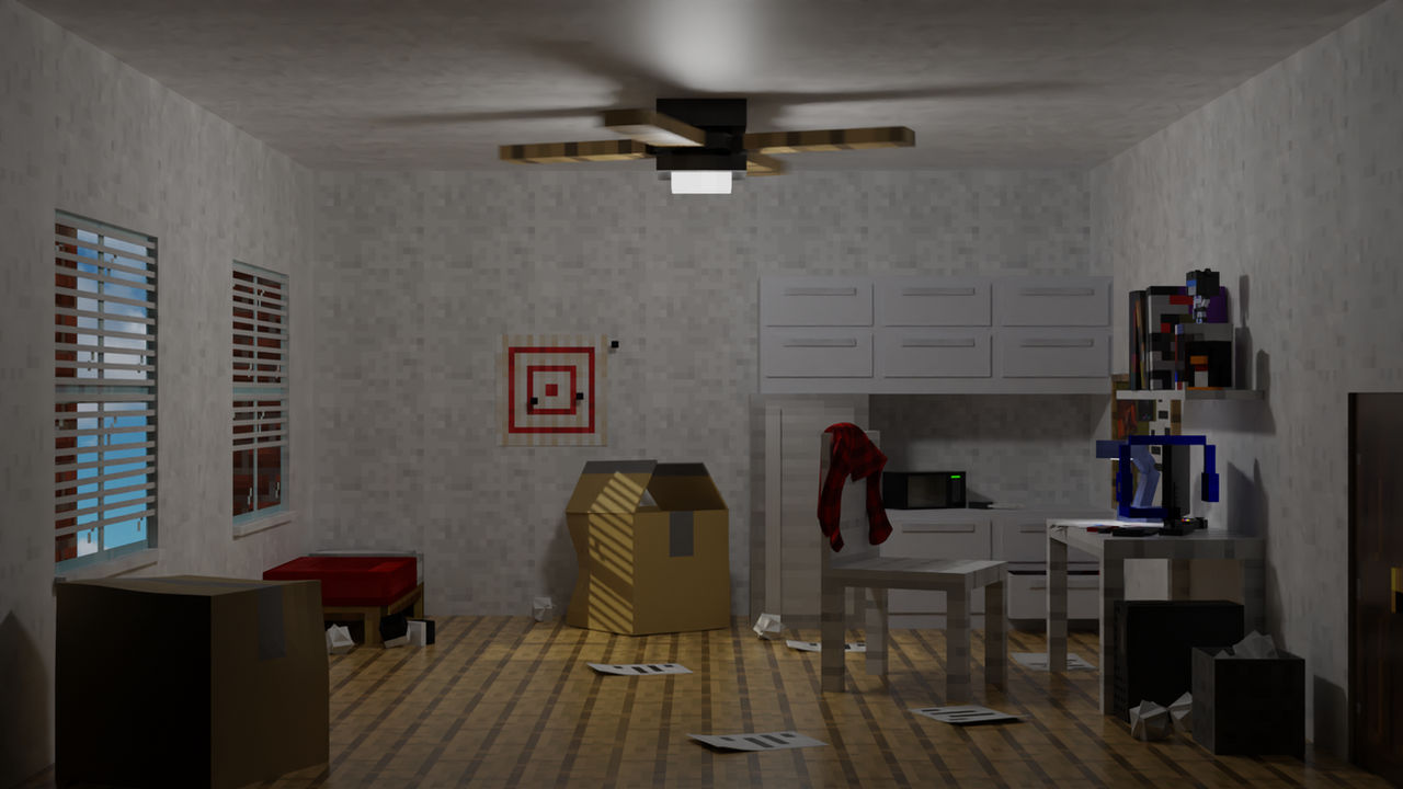 Minecraft Room render by MallowBrain13 on DeviantArt