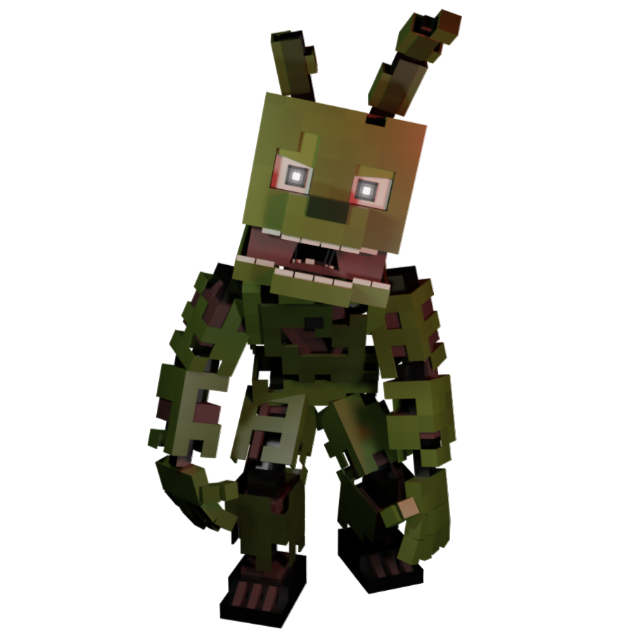 Minecraft Styled Springtrap (v2) by MallowBrain13 on DeviantArt