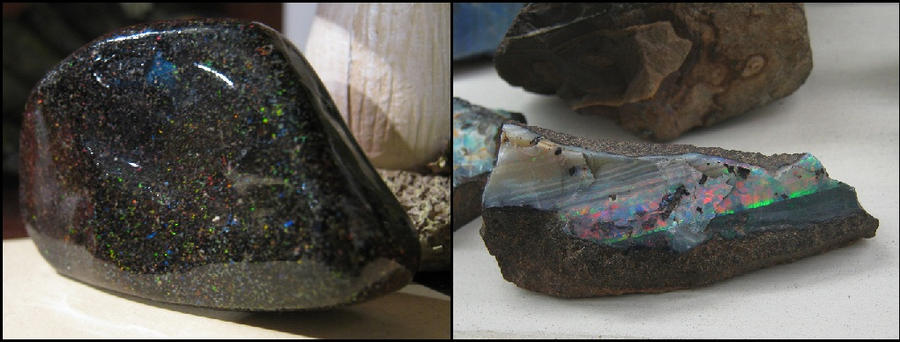 Heated opal matrix vs opal