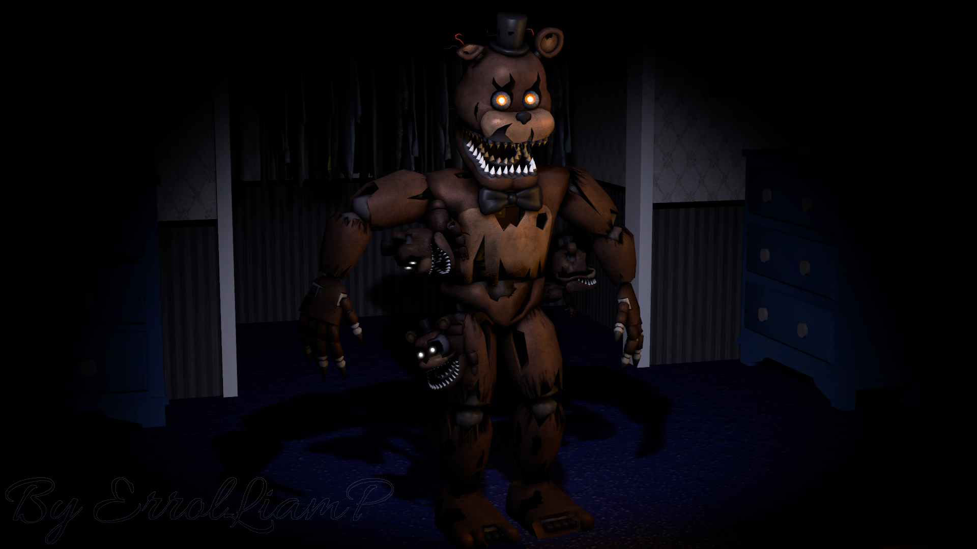 Nightmare Fredbear (FNaF 4 SFM Render) - 1 by MikeTHM93 on DeviantArt