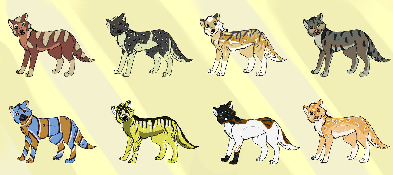 8 wolves searching home :3 open! on sale by runningfreely on DeviantArt