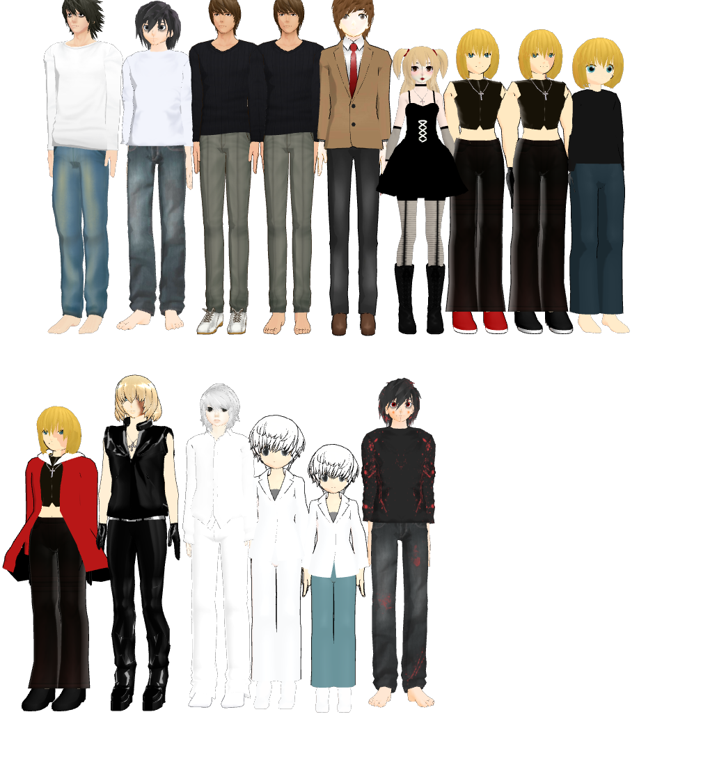 All Death Note Models by Bindi-the-skunk on DeviantArt
