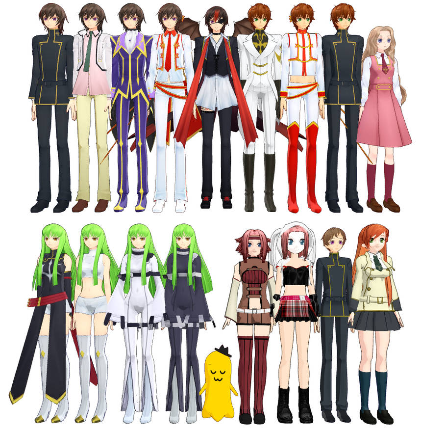 Code Geass Models All by Bindi-the-skunk on DeviantArt