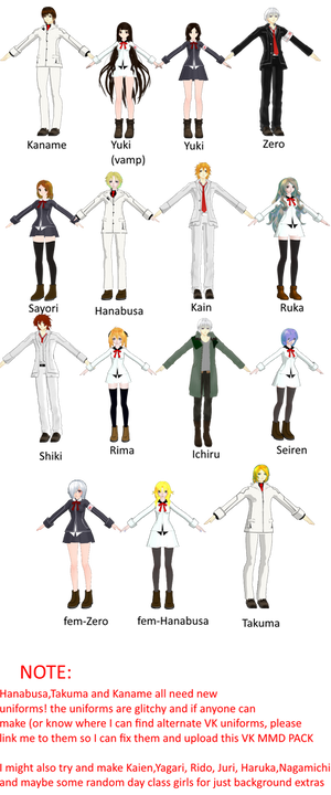 all Vampire Knight models