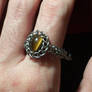 chain maille Tiger's Eye ring