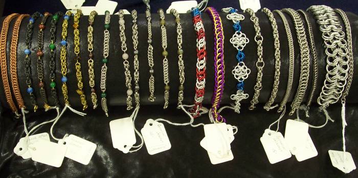 My bracelets on display