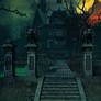 Haunted house background 4