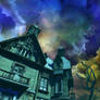 Haunted house background 8