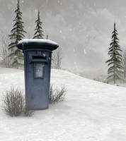 winter post background