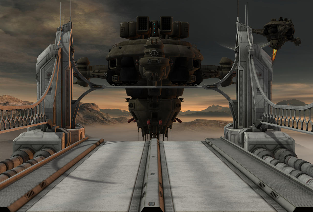 alien Bridge background by indigodeep on DeviantArt