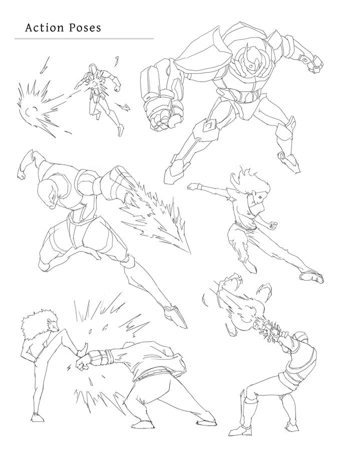 Action Poses by armobot on DeviantArt