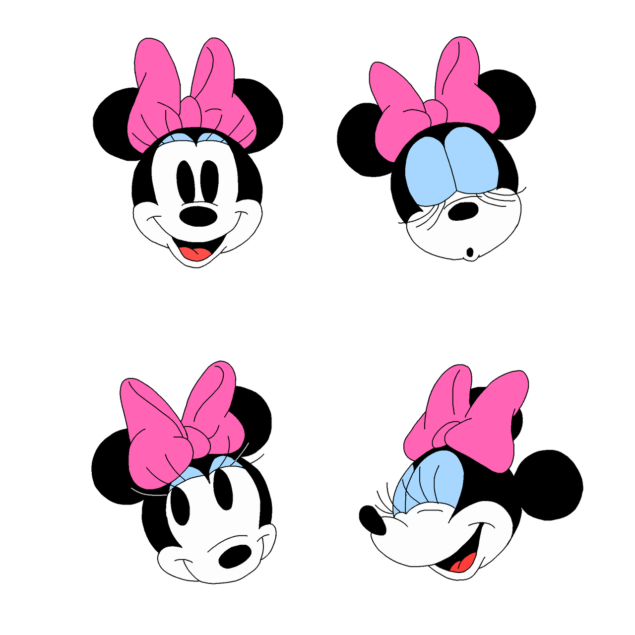 Mini Mouse Rear Face Minnie Mouse Face Moods by mansouralawadhi1 on DeviantArt