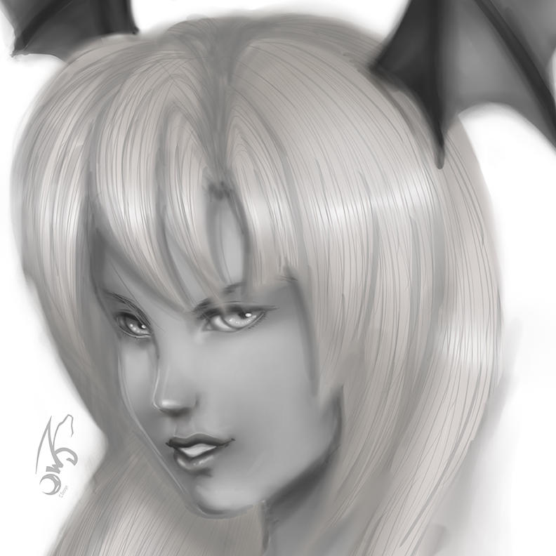 Morrigan Face Morrigan fanart. (face practice) by cyndybell on DeviantArt