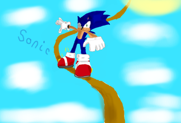 Sonic Grinding through the Skies 2(Without lines)