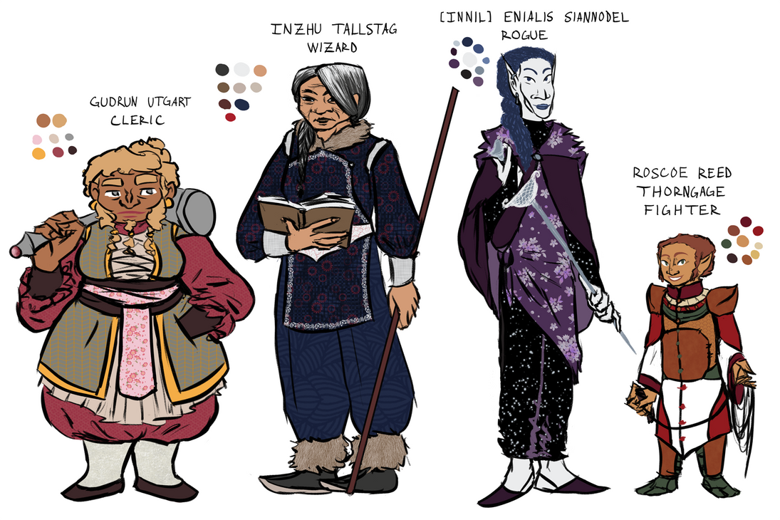 DnD 5e characters color by Teela-B on DeviantArt