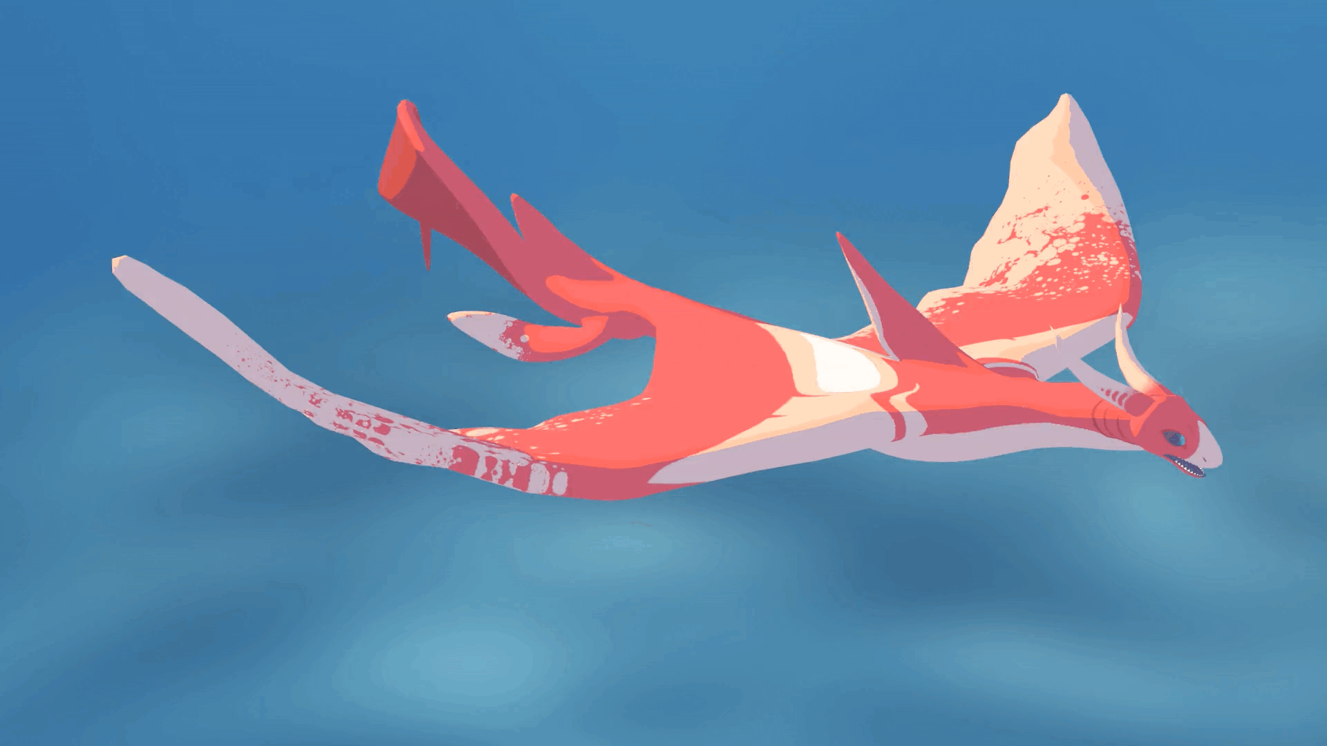 Water Dragon Swim Forward Slow