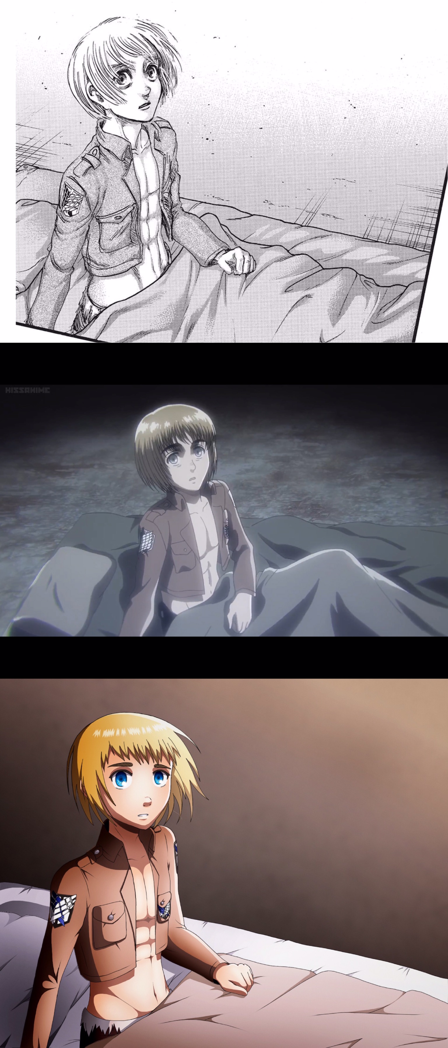 Attack On Titan Manga Anime and Fanart comparison by R3XT on DeviantArt Attack On Titan Manga Anime and Fanart comparison by R3XT on DeviantArt
