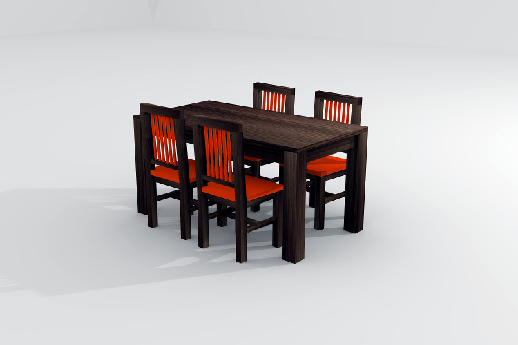 Table and chairs in 3D