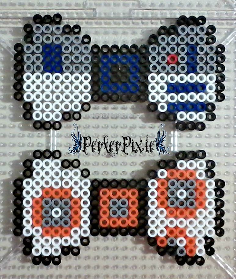 Pokeball Bow Perler Bead Pattern, Bead Sprites