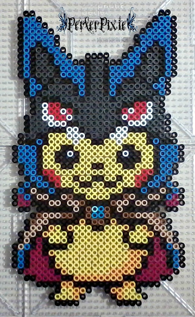 Pikachu in a Mega Lucario Hoodie