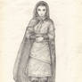 Drawing of winter costume concept art 01