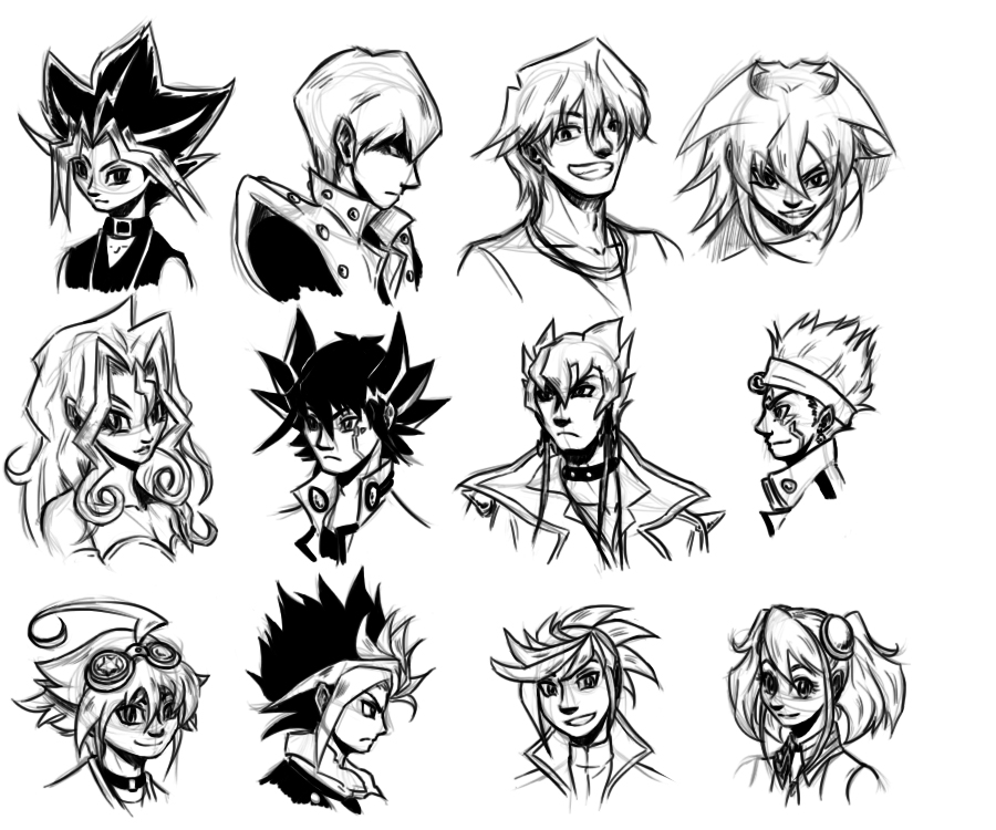 Yu-Gi-Oh Warm-Up Sketches