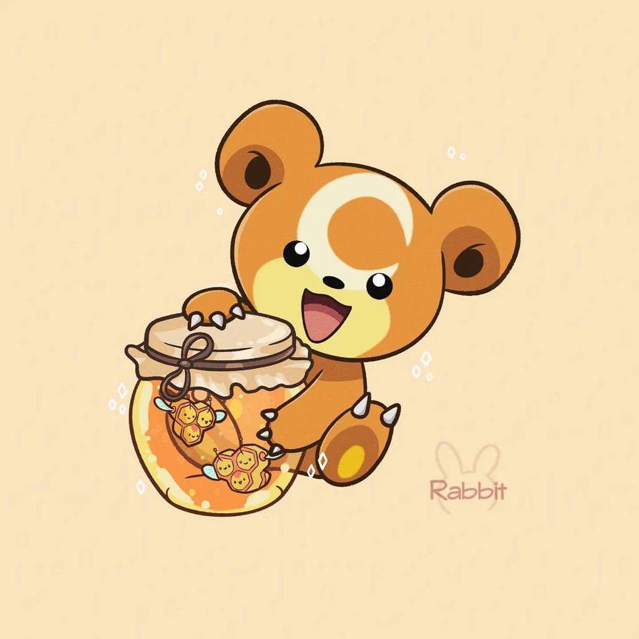 Teddiursa with Combee Honey by rabbit00x on DeviantArt