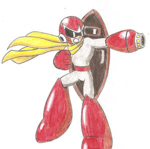 Protoman in Colored Pencil