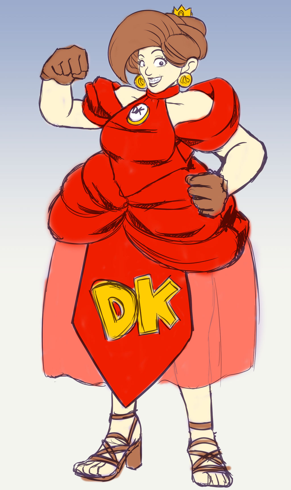 Princess Donkey Kong Sketch by FieryJinx