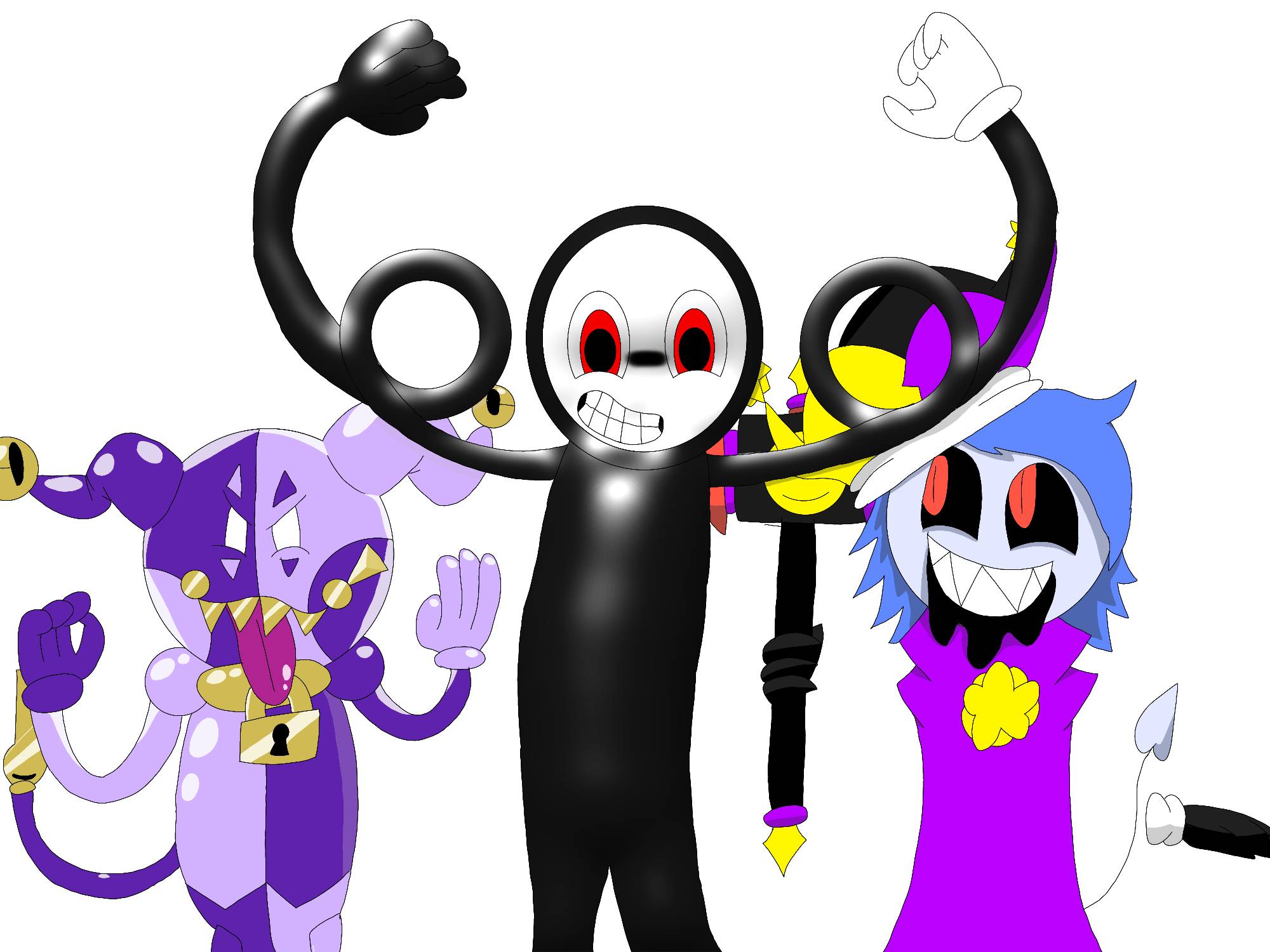 The Three Twisted Jesters of Deviantart.