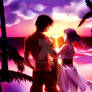 Rentarou and Mari: sunset beach