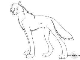 free wolf lineart : 2