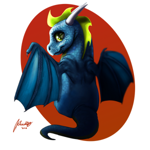 Dragon Chibi Painted By Cherishart-dcardvv