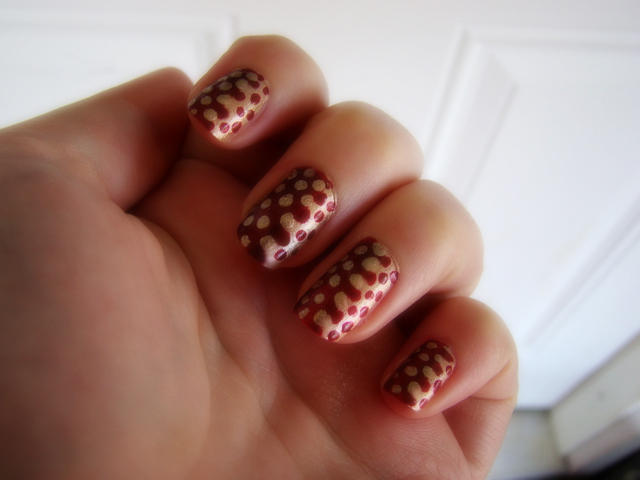 Red and Gold Nail art by Toxic-Muffins-Studio