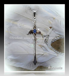 'Frozen Time' sterling silver sword pendant