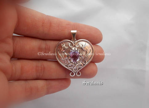 'Forever love' handmade sterling silver pendant