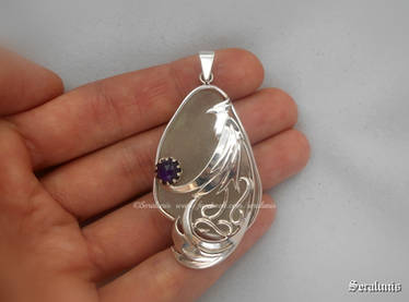 'Song of the phoenix', sterling silver pendant