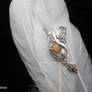 'Fairy wings', handmade sterling silver pendant