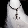 'Treble clef anchor', sterling silver pendant